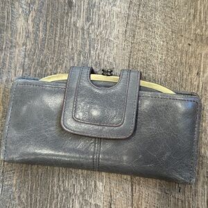 Hobo Gray Leather Wallet